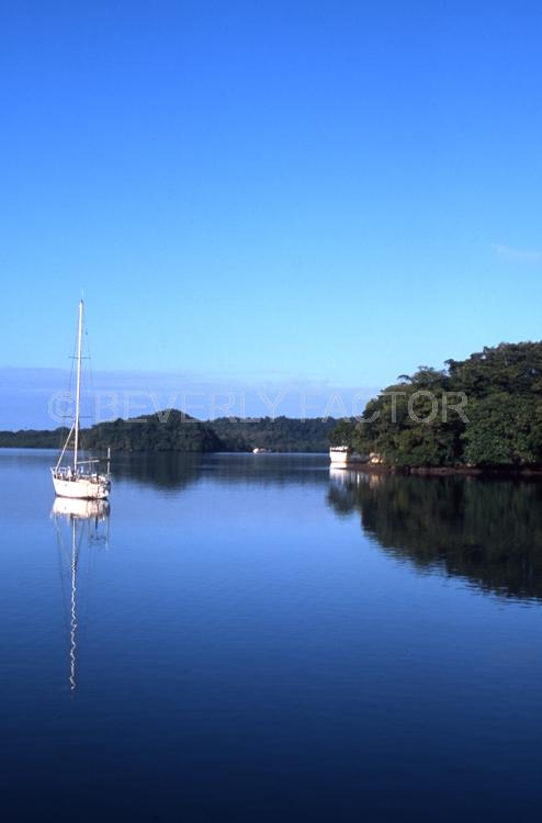 Islands;Fiji;boat;blue water;sky;trees